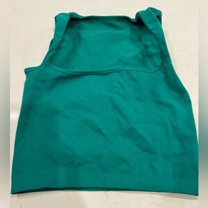 Teal Sleeveless Scoop Neck Women's Top